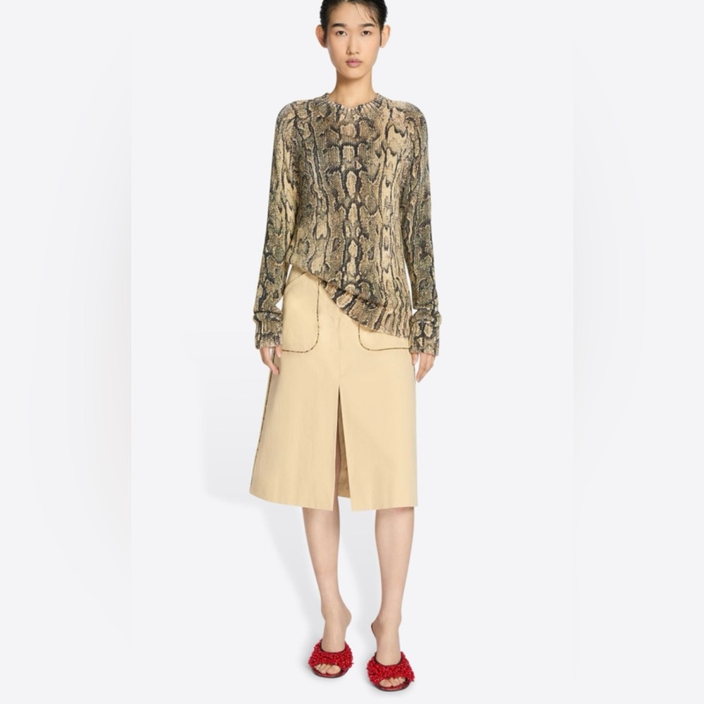 Dries Van Noten Python Snake Print Tanna Cotton K… - image 1